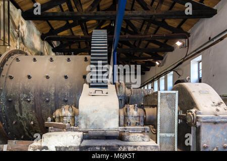 Ridnaun Valley (Ridanna) in South Tyrol, Italy - may 27,2017: South Tyrol mining Museum. The mine Ridanna-Monteneve was in operation for 800 years and Stock Photo