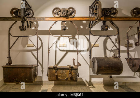 Ridnaun Valley (Ridanna) in South Tyrol, Italy - may 27,2017: South Tyrol mining Museum. The mine Ridanna-Monteneve was in operation for 800 years and Stock Photo