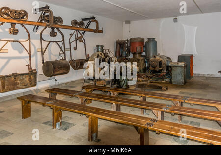 Ridnaun Valley (Ridanna) in South Tyrol, Italy - may 27,2017: South Tyrol mining Museum. The mine Ridanna-Monteneve was in operation for 800 years and Stock Photo