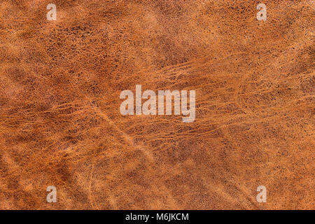 vintage brown cracked Italian goatskin leather for background use Stock Photo