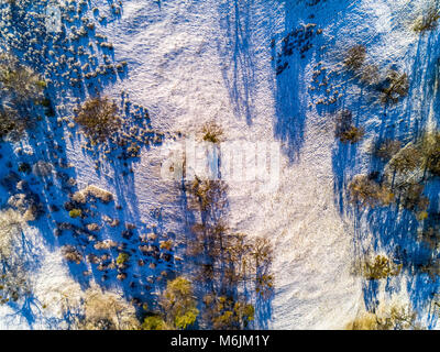 A rare dusting of snow out on Mines Road, near Livermore, Ca. Stock Photo