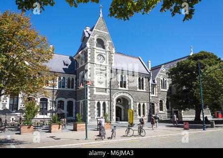 Clock Tower, Christchurch Arts Centre, Worcester Boulevard, Christchurch, Canterbury, New Zealand Stock Photo