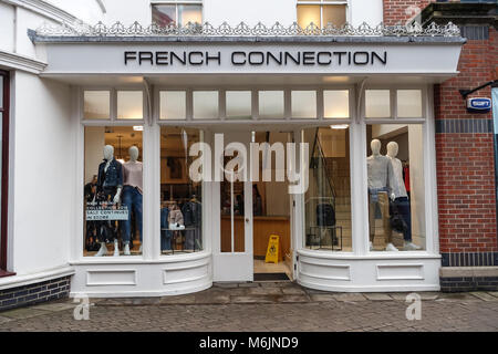 A view of the French Connection clothing shore on Windsor, UK. Stock Photo
