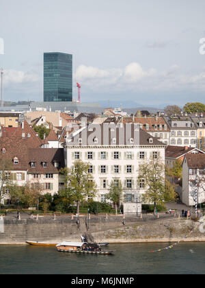 Rhine cable ferry, Basel Stock Photo