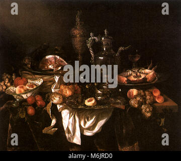 Banquet Still Life, Beyeren, Abraham Hendicksz van, 1660. Stock Photo