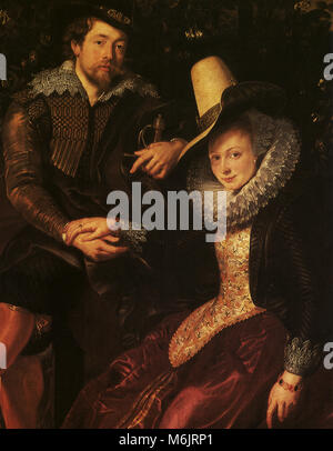 Self-Portrait with the Artist's Wife, Isabella Brandt, Rubens, Peter Paul, 1610. Stock Photo