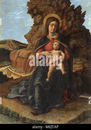 Madonna and Child, Mantegna, Andrea, 1568. Stock Photo