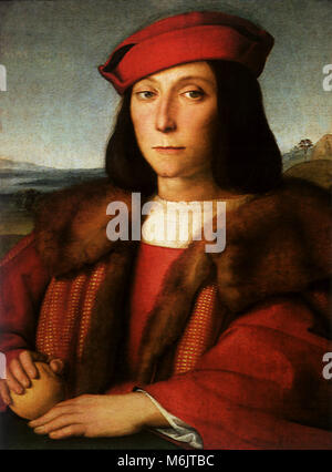 Portrait of Francesco Maria della Rovere, Raphael, Raffaello S., 1505. Stock Photo