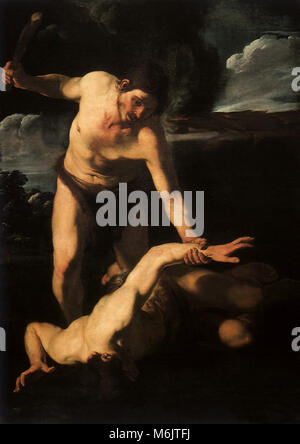Cain and Abel, Manfredi, Bartolomeo, 1610. Stock Photo