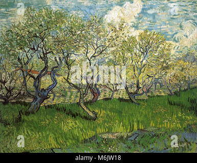 Orchard in Blossom, Van Gogh, Vincent Willem, 1888. Stock Photo