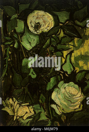 Roses and Beetle, Van Gogh, Vincent Willem, 1890. Stock Photo