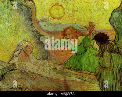 Van Gogh Vincent - The Raising of Lazarus (after Rembrandt Stock Photo ...