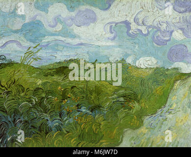 Green Wheat Fields, Van Gogh, Vincent Willem, 1890. Stock Photo