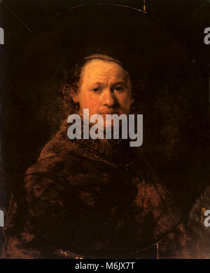 Fake Self-portrait of Rembrandt, Rembrandt, Imitator of, 1655. Stock Photo