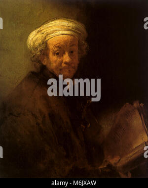 Self-portrait of Rembrandt as the Apostle Paul, Rembrandt, Harmensz van Rijn, 1661. Stock Photo