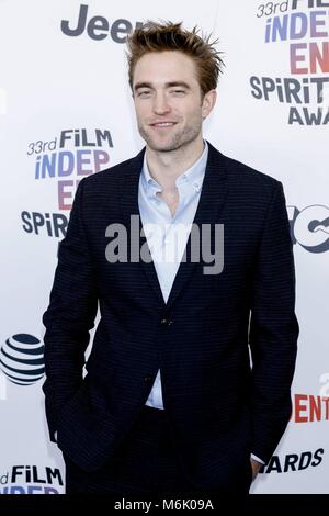 Robert Pattinson attends the Film Independent Spirit Awards in a tent in Santa Monica, Los Angeles, USA, on 03 March 2018. | usage worldwide Credit: dpa picture alliance/Alamy Live News Stock Photo