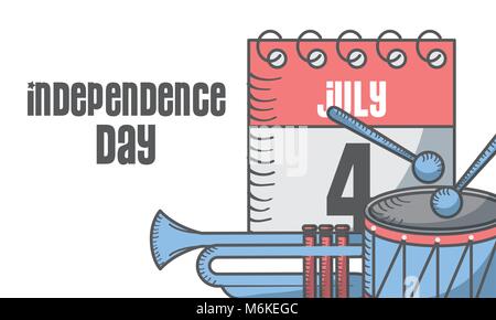 independence day american Stock Vector