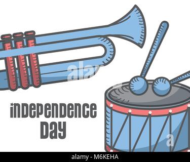 independence day american Stock Vector