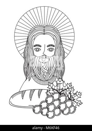 jesus catholicism religion card Stock Vector