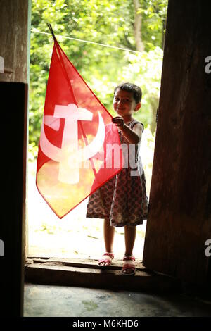 communist flag with boy and girl m6khd6