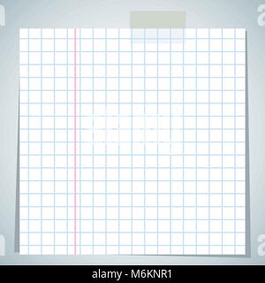checkbook paper sheet Stock Vector