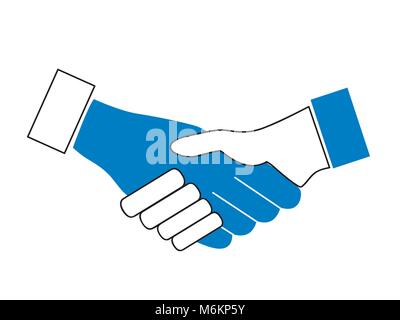 Handshake vector icon - business concept Stock Vector