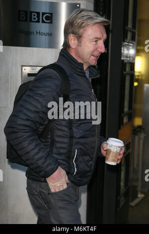 Jane Torvill and Christopher Dean leaving BBC Radio Two after promoting the ITV 'Dancing On Ice show' in London  Featuring: Christopher Dean Where: London, United Kingdom When: 02 Feb 2018 Credit: WENN.com Stock Photo