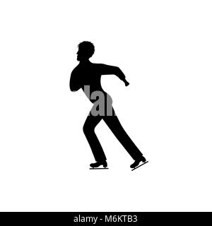 Men's figure skating. Isolated icon Stock Vector