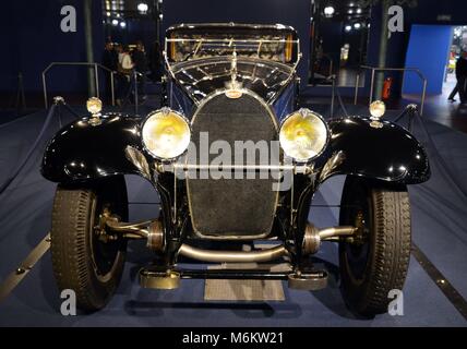 A Bugatti Royale Coupe Napoleon is exhibited at the car collection of the museum Cité de l'Automobile in Mulhouse. | usage worldwide Stock Photo