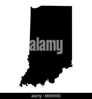 map of the U.S. state of Indiana  Stock Vector
