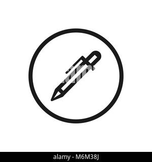 Pencil icon on a white background. Vector illustration Stock Vector