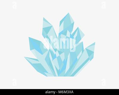 Crystal isolated on white background. Minerals, design elements. A precious stone, polygons. Vector illustration Stock Vector