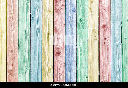 Pastel painted old weathered wood planks, natural wood background Stock Photo