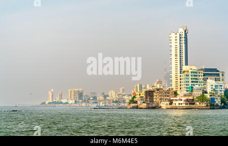 Panaroma of Mumbai from Haji Ali Dargah. India Stock Photo