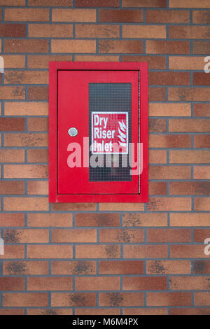 Fire Dry Riser Inlet Building Fire Hose Dry Riser Inlet Valve High Rise Building Hose Stock Photo - Alamy