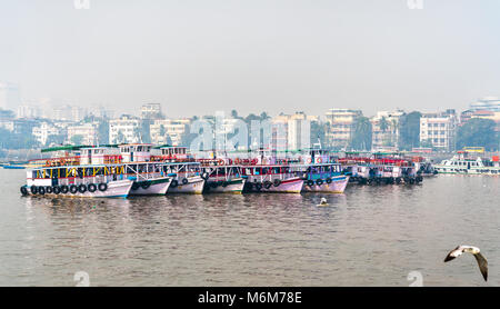 Ferries near the Gateway of India in Mumbai, India Stock Photo