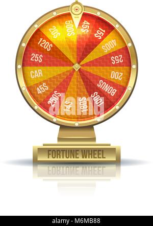 Illustration of Wheel of Fortune Stock Vector