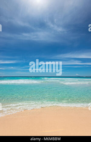Beautiful sea and sunny sandy beach Stock Photo