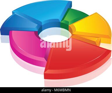 Business pie chart Paper Info graphics. For documents, reports, graph, infographic, business plan, education Stock Vector