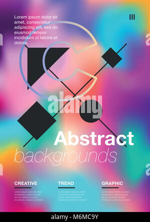 Minimal geometric pattern gradients. Stock Vector