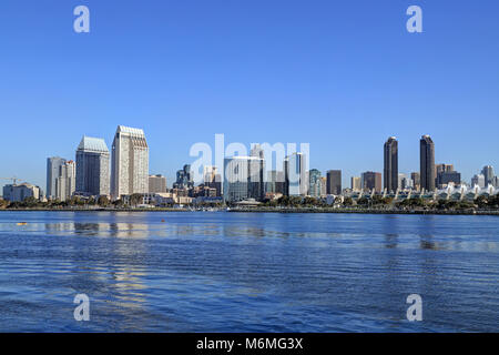 The San Diego, California skyline from Coronado Island. Stock Photo