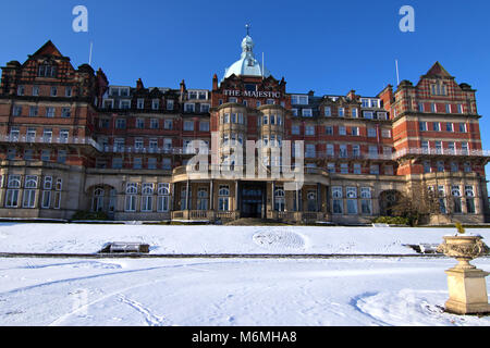 The Majestic Hotel on a sunny winter day in Harrogate,North Yorkshire,England,UK. Stock Photo