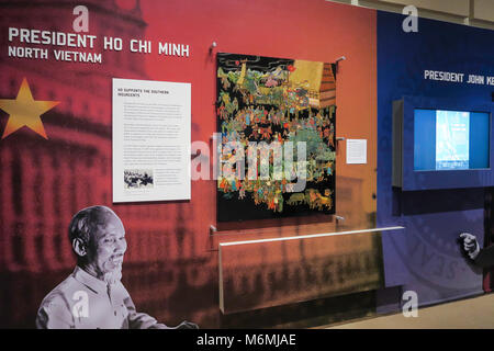 The Vietnam War: 1945 – 1975 Exhibition at the New York Historical Society, Upper West Side, NYC, USA Stock Photo