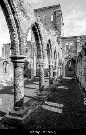 The Unfinished Church in St. George's, Bermuda came about as a result of differences of congregation opinion, money troubles and a strong hurricane. Stock Photo