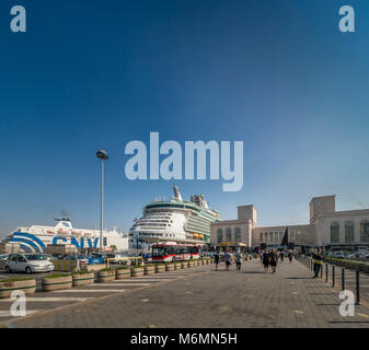 Naples cruise and ferry port, Naples, Italy. Stock Photo