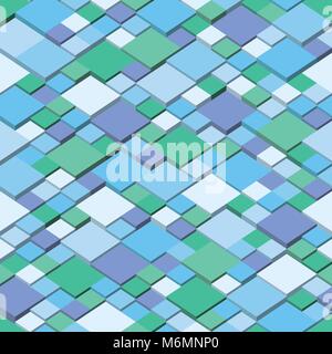 Winter. Square mosaic vector background corner design. Seamless pattern colors of winter Stock Vector