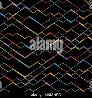 Seamless isometric cubes pattern. Black abstract geometric square shapes Stock Vector