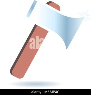 Flat icon of the axe Stock Vector