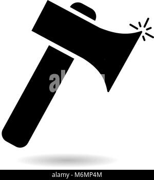 Axe silhouette icon Stock Vector