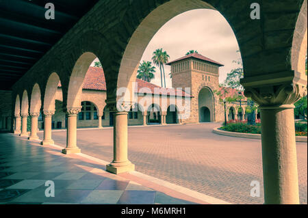 Architectural structures at Stanford University, Palo Alto, California, United States. Stock Photo